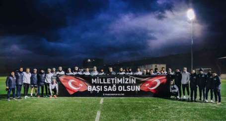 Trabzonspor'dan 'Geçmi olsun Türkiye pankart