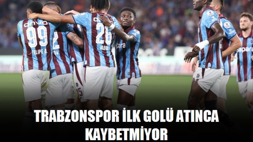 Trabzonspor ilk golü atınca kaybetmiyor