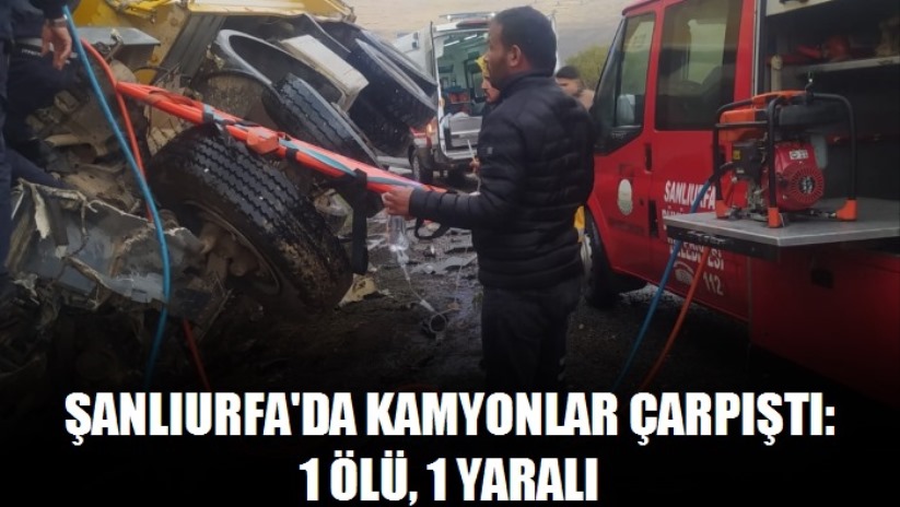 Şanlıurfa'da kamyonlar çarpıştı: 1 ölü, 1 yaralı