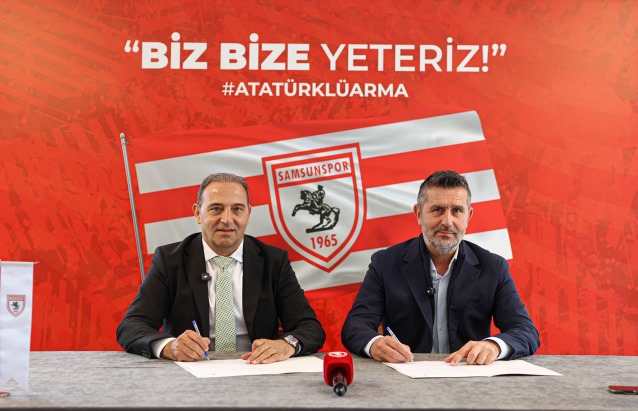 Samsunspor anlaştığı Nenad Bjelica ile imza töreni düzenledi