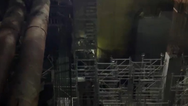 İstanbul - Beyoğlu'nda metro inşaatında iskele çöktü; yaralılar var -1