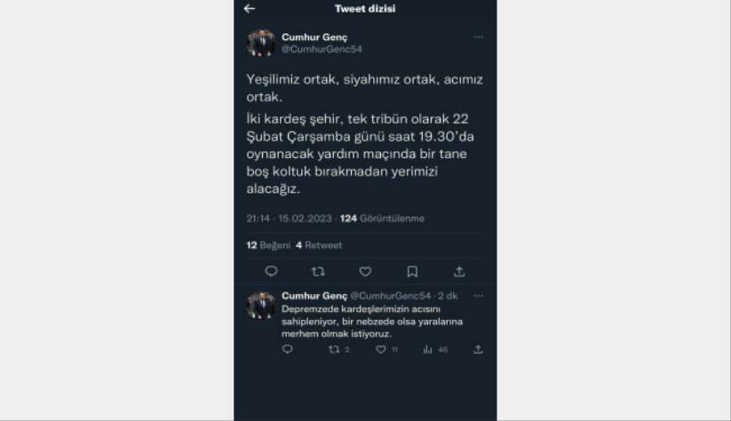 Sakaryaspor Kulübü Bakan Cumhur Genç: Acmz ortak - Sakarya haber