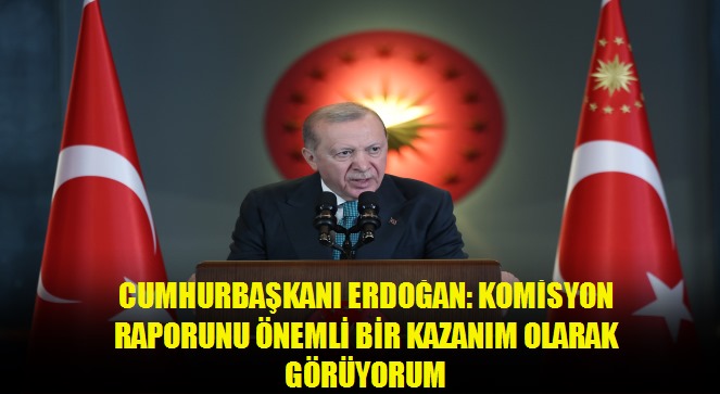 Cumhurbaşkanı Erdoğan: Komisyon raporunu önemli bir kazanım olarak görüyorum