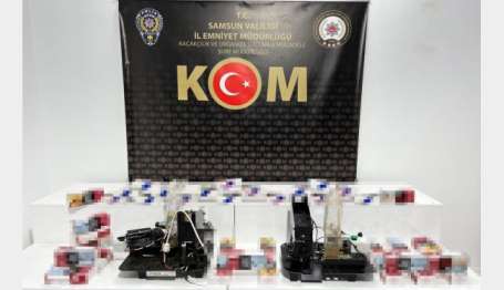 Samsun'da 7 bin 200 dal makaron ele geçirildi