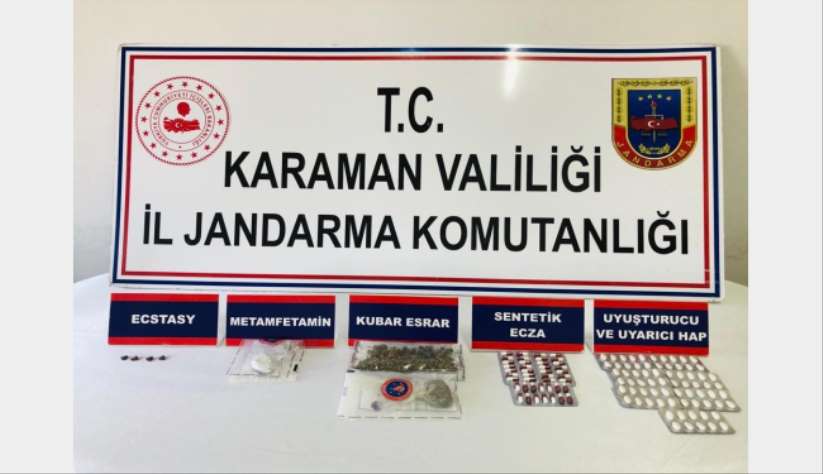 Karaman'da uyuşturucu operasyonunda 3 kişi gözaltına alındı