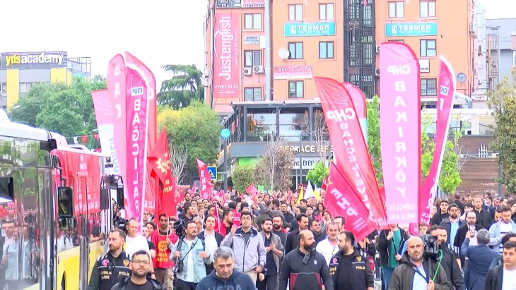 CHP İstanbul İl Başkanlığı Bahçelievler'de yürüyüş düzenledi