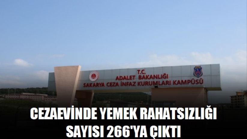 Cezaevinde yemek sonrası rahatsızlanan hükümlü sayısı 266'ya çıktı