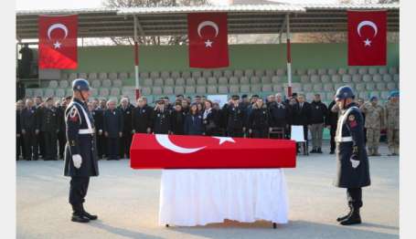 Tokat'ta kalp krizi geçiren astsubay için tören düzenlendi