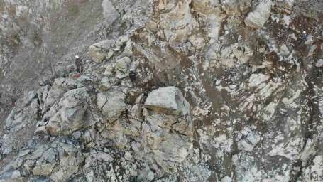 Artvin'de heyelan bölgesi için profesyonel daclar bölgede çalma balatt
