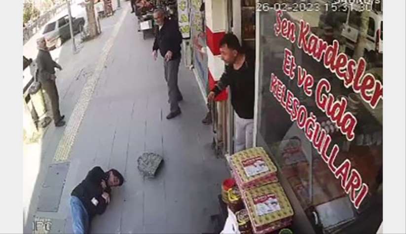 Üstüne asfalt parças dütü, o anlar kamerada - Amasya haber