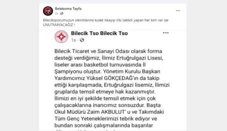 Bilecikspor taraftarndan TSO'ya tepki