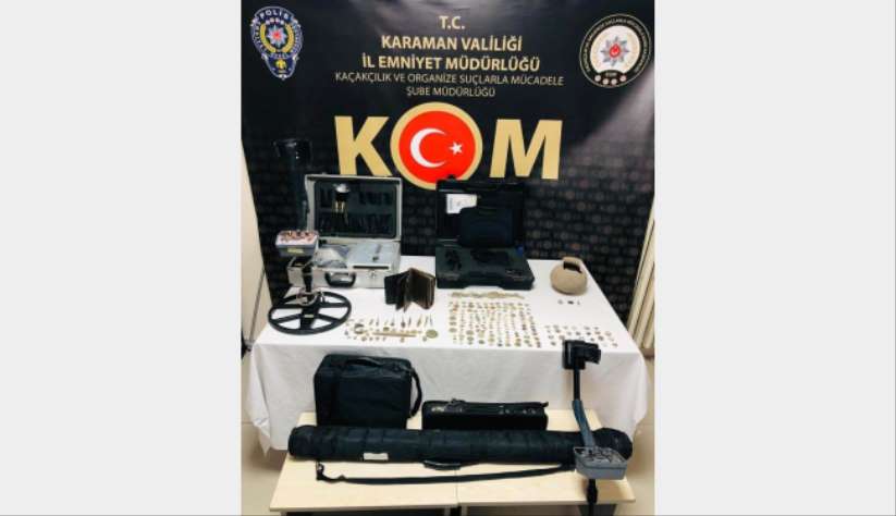 Karaman'da tarihi eser kaçakçılığından gözaltına alınan 7 şüpheli serbest bırakı