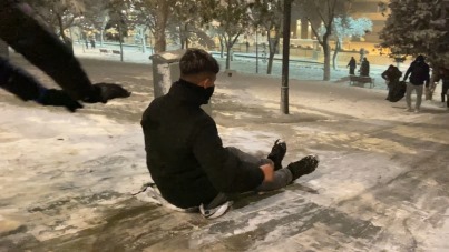 Konya'da naylon poetli kayak keyfi